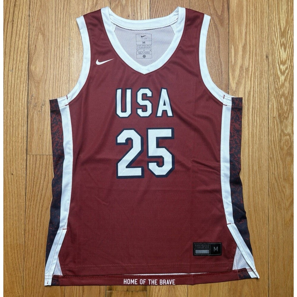 Women’s Nike Olympic Red Basketball Jersey HM8993-613 Size Medium Team USA New